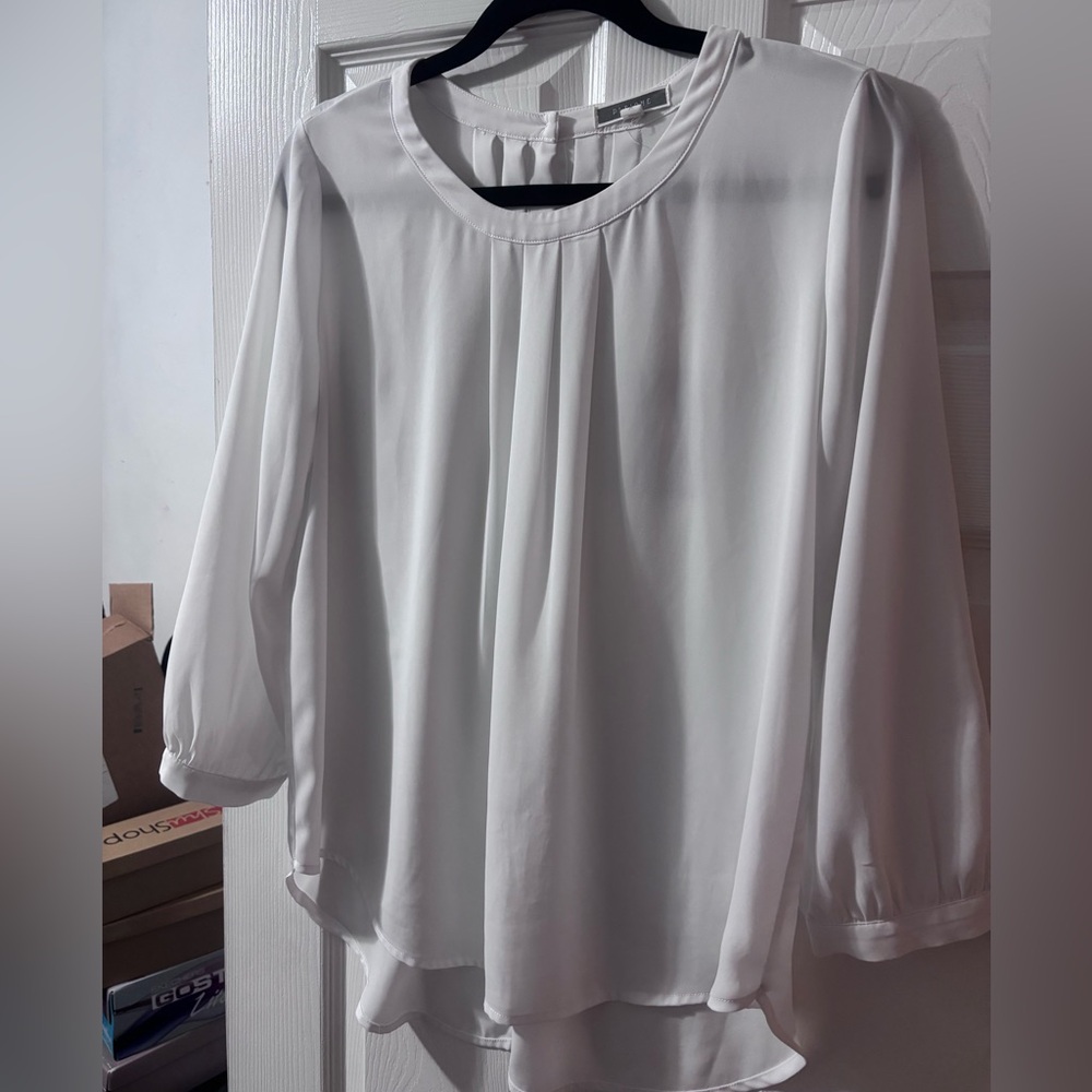 Pleione Classic White Blouse